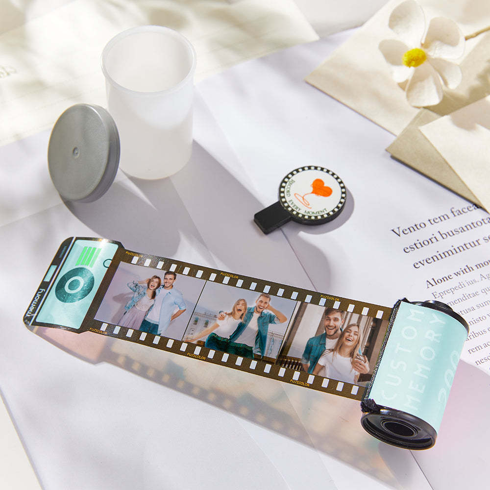 15 Pics Custom Film Roll Keychain Personalized Multiphoto Camera Keychain for Couples - soufeelmy