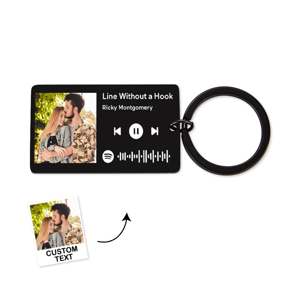 Custom Spotify Music Tag Keychain Personalized Scannable Music Song Key Chain Gifts for Him - soufeelmy