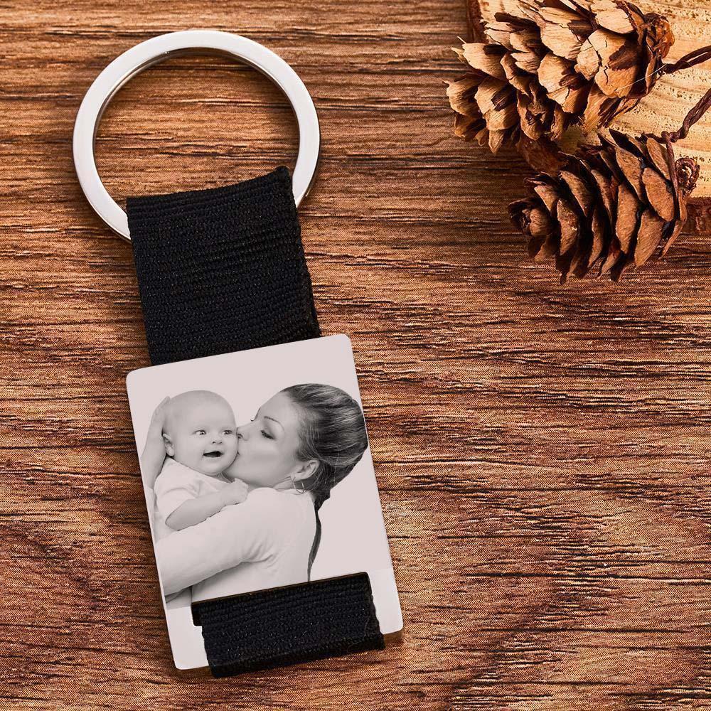 Custom Photo Engraved Calendar Key Chain Keyring Gift for Valentine's Day Gift For Him - soufeelmy