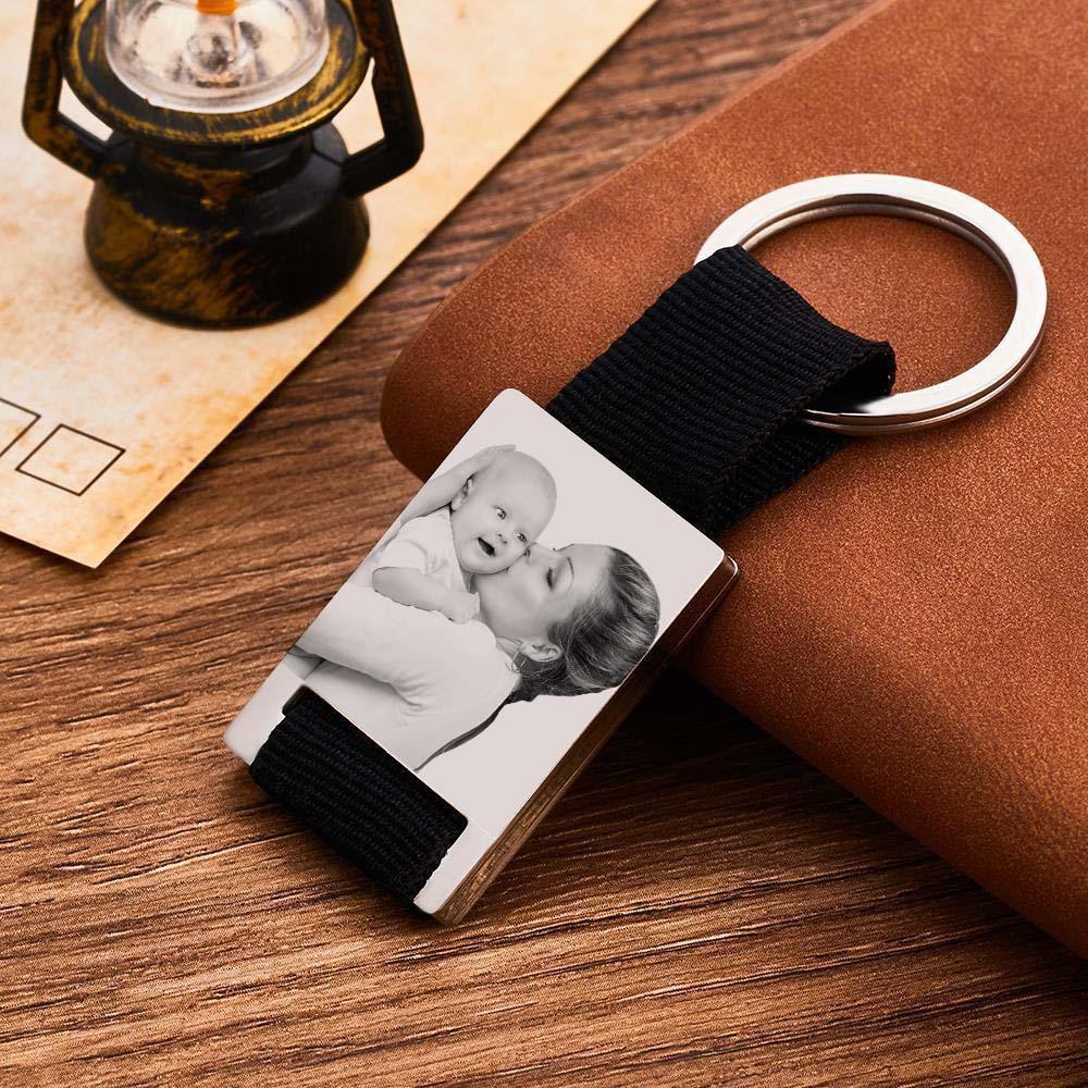 Custom Photo Engraved Calendar Key Chain Keyring Gift for Valentine's Day Gift For Him - soufeelmy