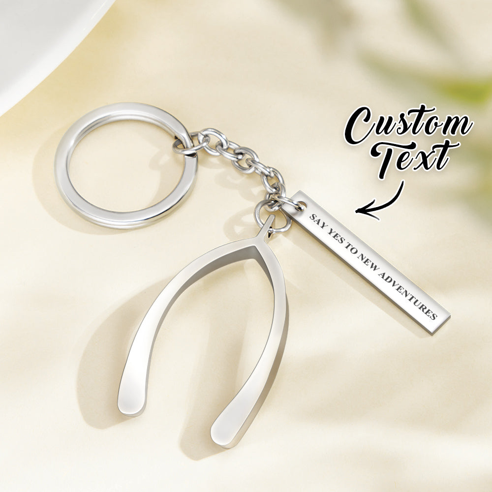 Personalized Engraved Key Chain Unique Custom Pendant Keychain Anniversary Gifts - soufeelmy
