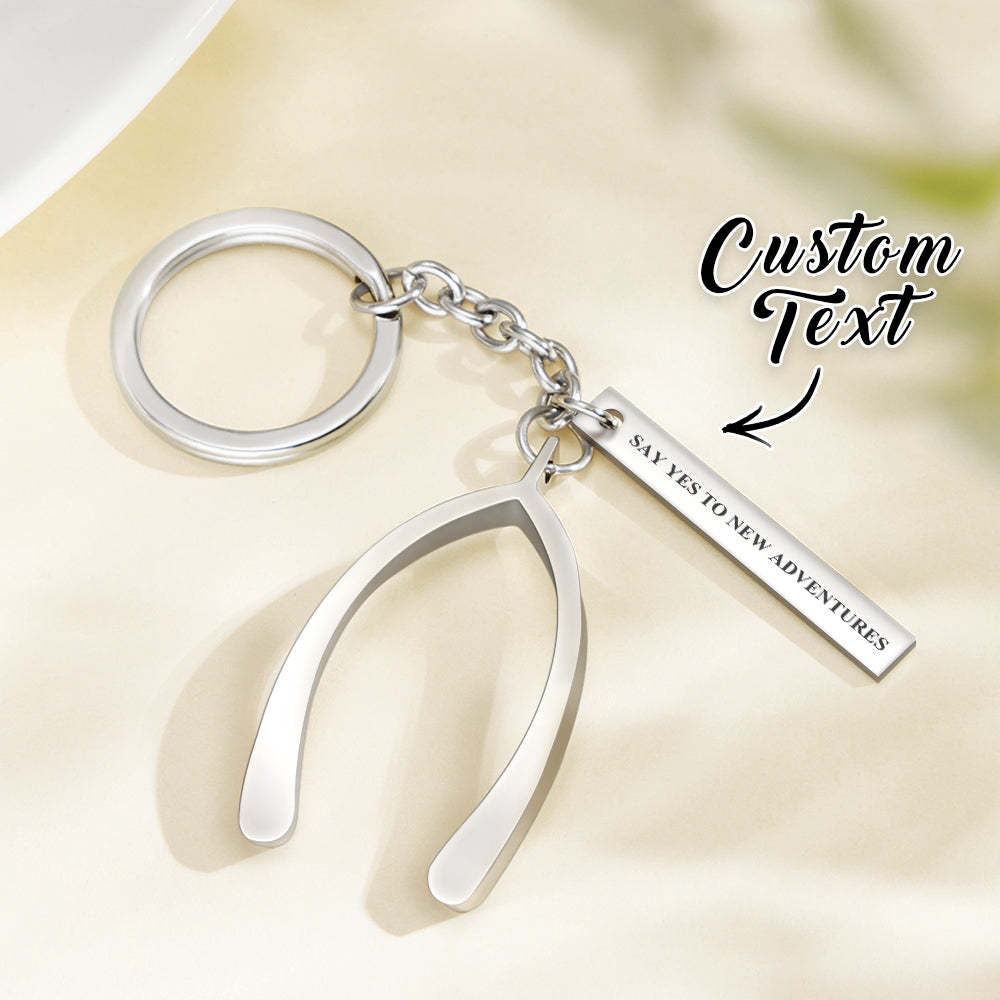 Personalized Engraved Key Chain Unique Custom Pendant Keychain Anniversary Gifts - soufeelmy