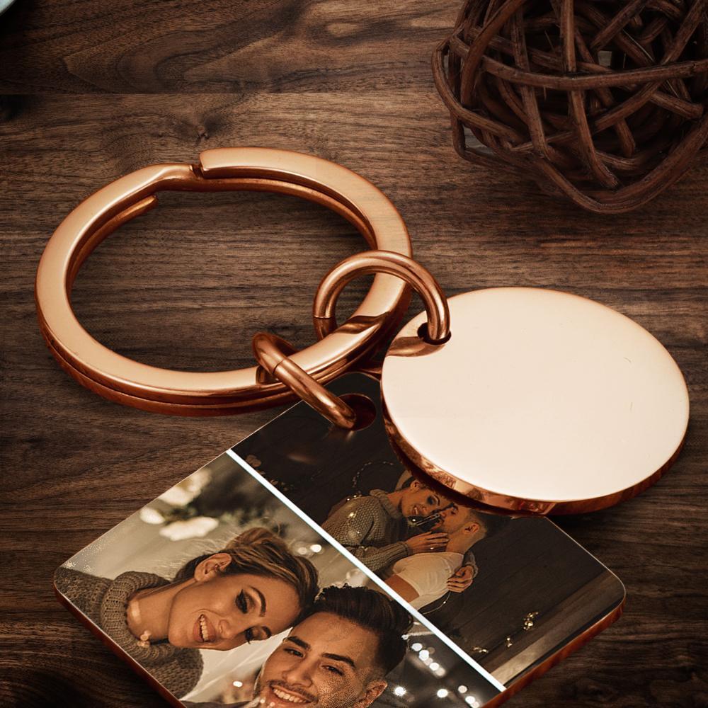 Personalized Custom Photo Engraved Calendar Collage Photo Painting Keyring Father's Day Gift - soufeelmy