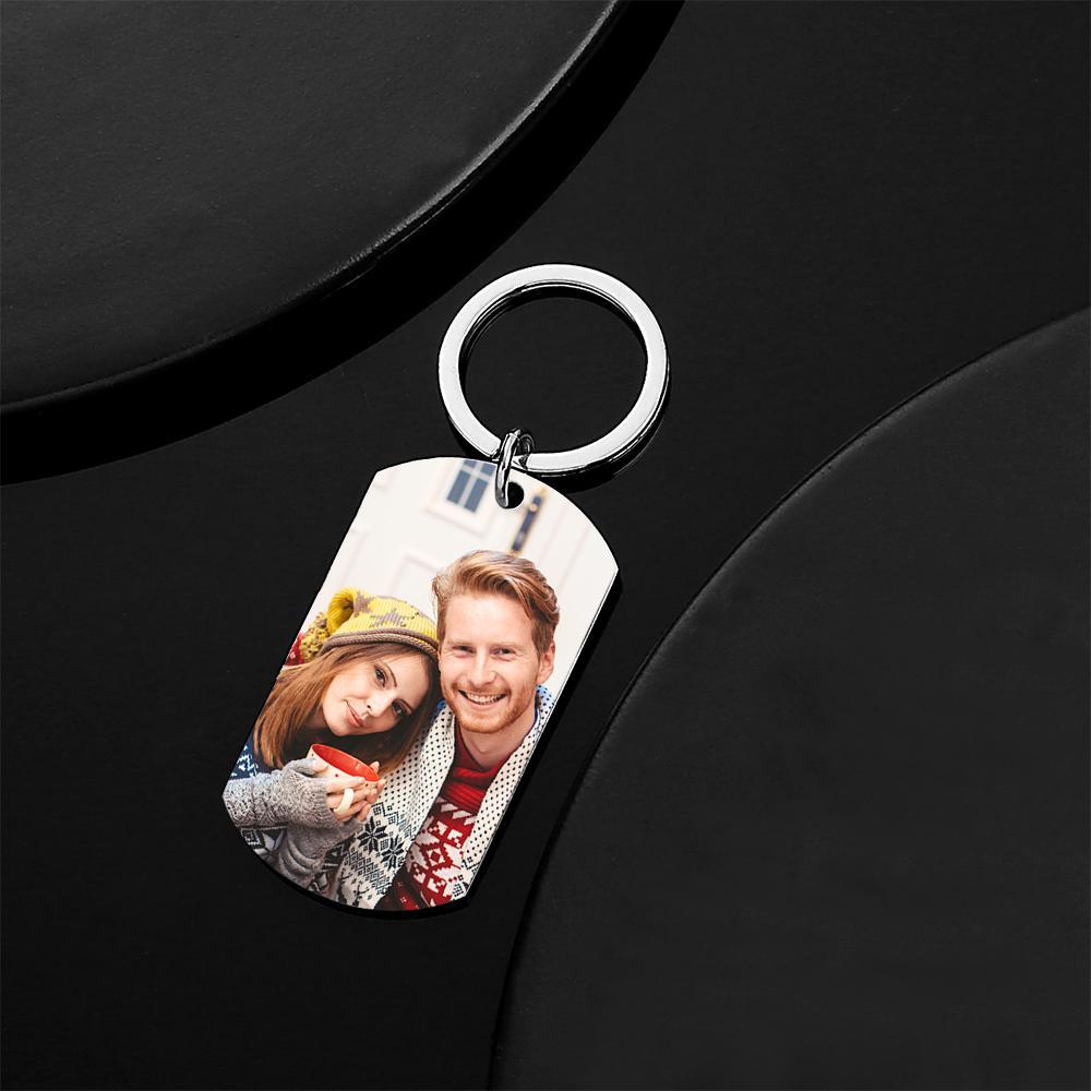 Custom Calendar Engraved Tag Key Chain Anniversary Gift For Lovers On Christmas - soufeelmy