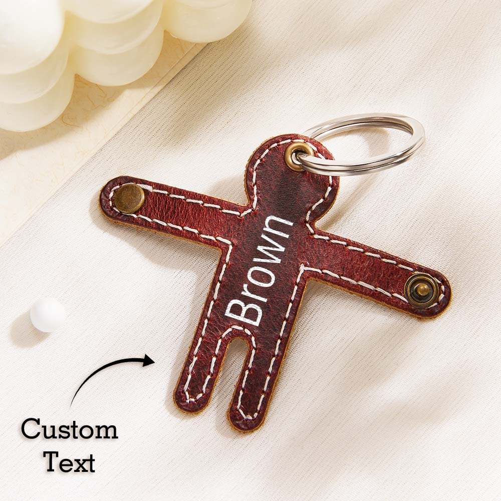 Custom Engraved Keychains Creative Human Shape Funny Gifts - soufeelmy