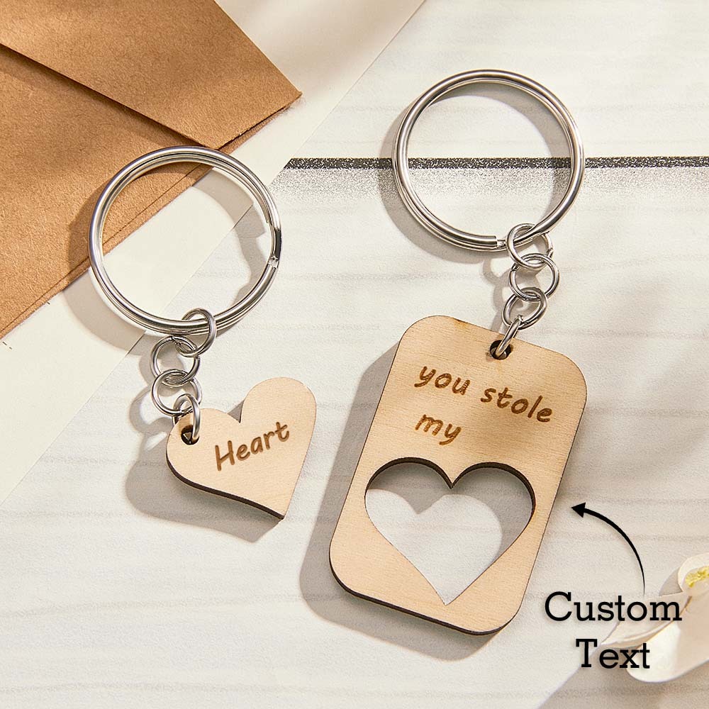 Custom Engraved Keychains Heart-shaped Creative Love Gifts - soufeelmy