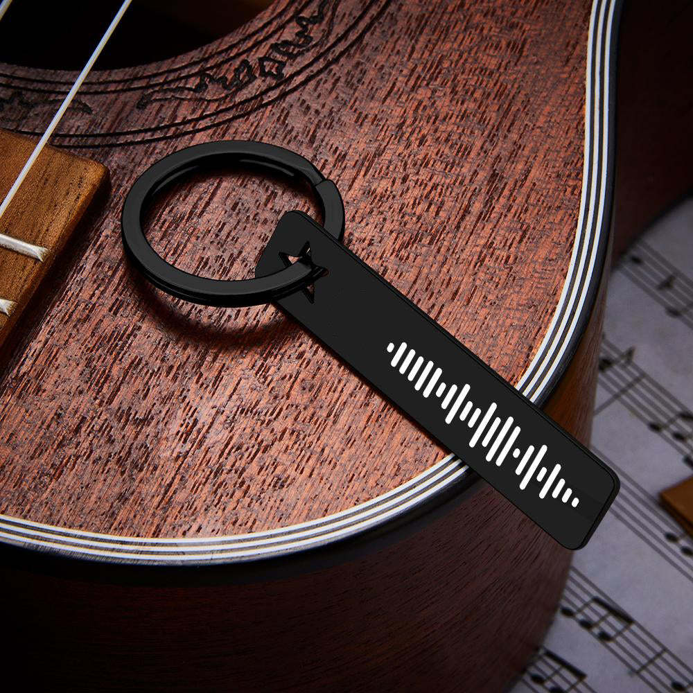 Personalized Music Scannable Code Keyring Custom Music Keychain - soufeelmy