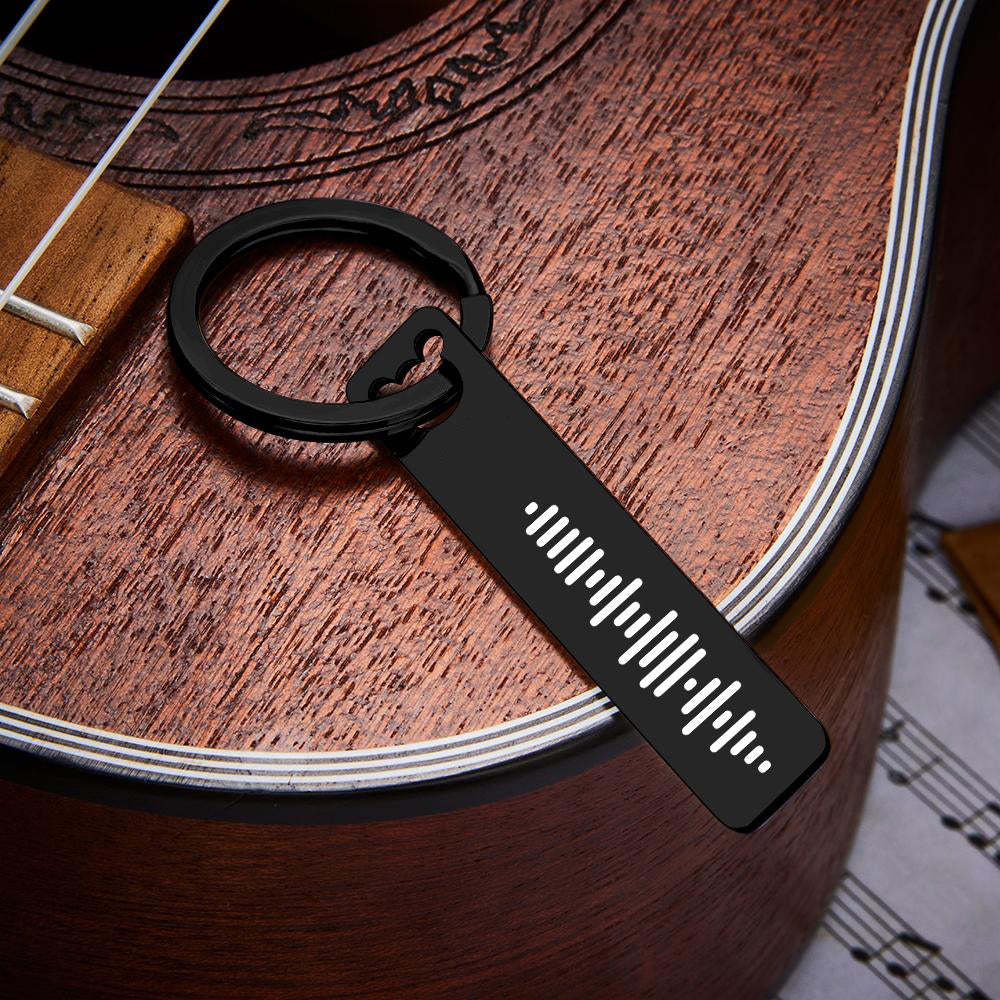 Personalized Music Scannable Code Keyring Custom Music Keychain - soufeelmy