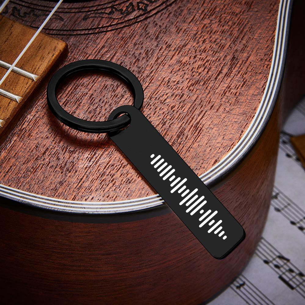 Personalized Music Scannable Code Keyring Custom Music Keychain - soufeelmy