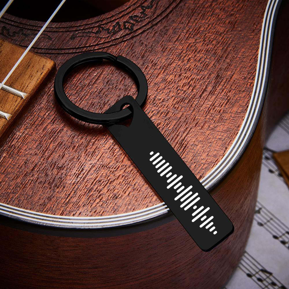 Personalized Music Scannable Code Keyring Custom Music Keychain - soufeelmy