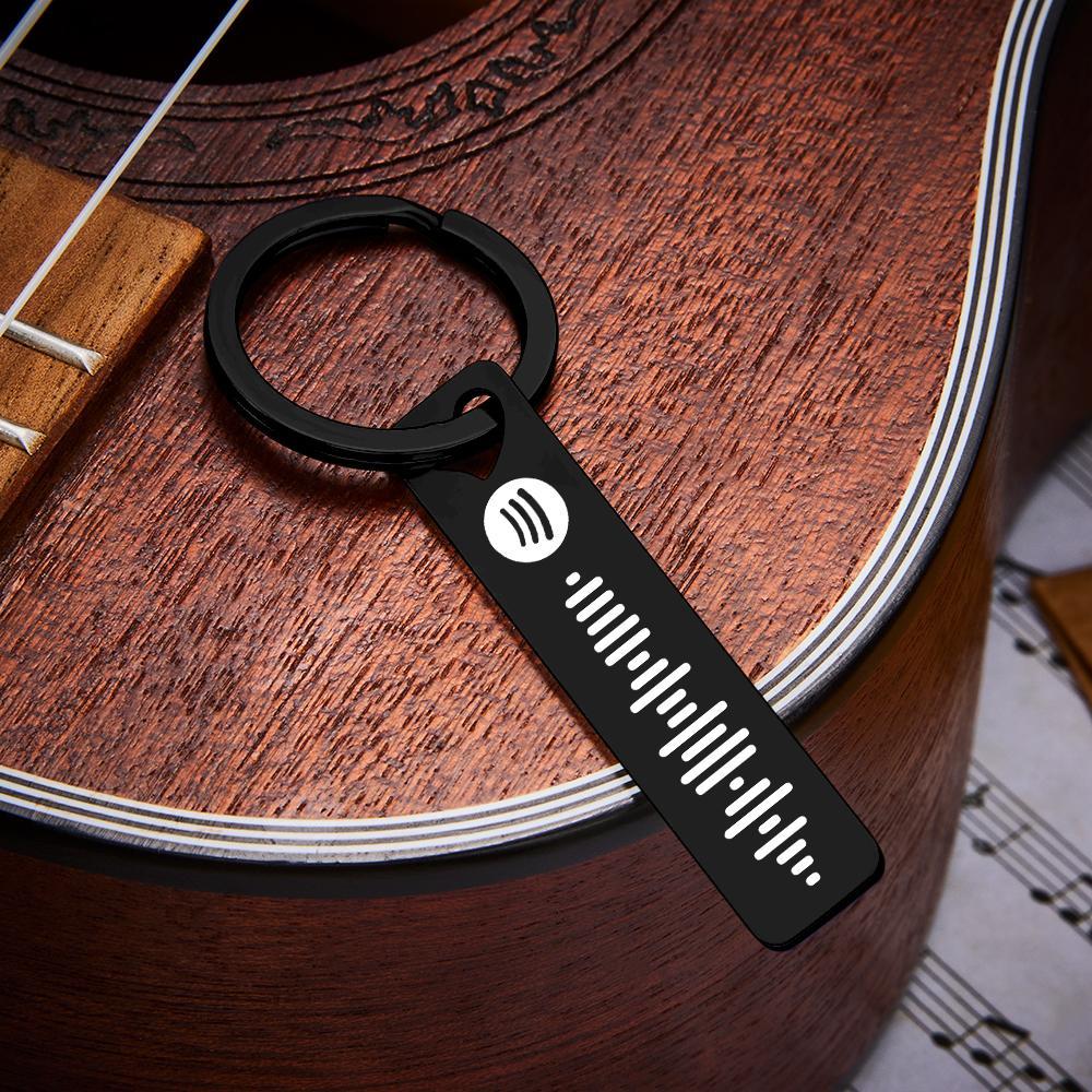 Personalized Music Scannable Code Keyring Custom Spotify Keychain - soufeelmy