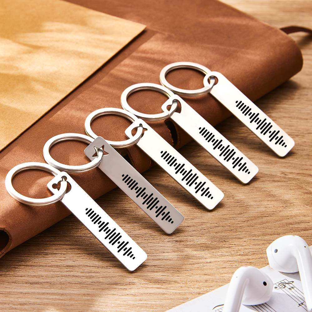 Personalized Music Scannable Code Keyring Custom Music Keychain - soufeelmy