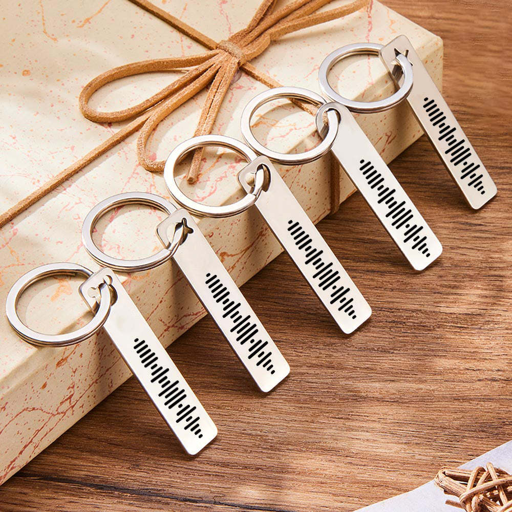 Personalized Music Scannable Code Keyring Custom Music Keychain - soufeelmy