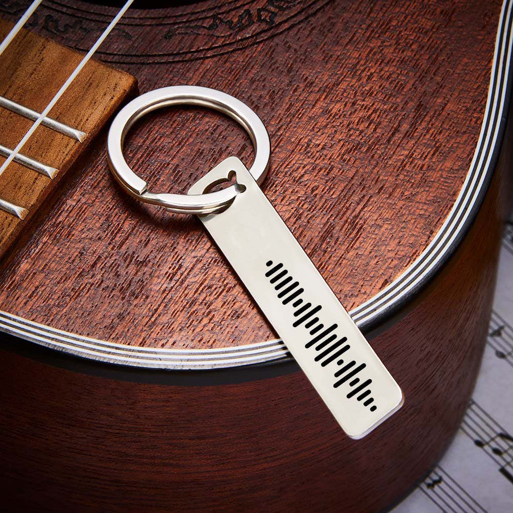 Personalized Music Scannable Code Keyring Custom Music Keychain - soufeelmy