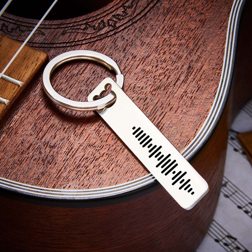 Personalized Music Scannable Code Keyring Custom Music Keychain - soufeelmy