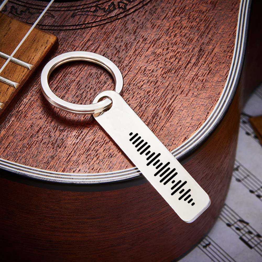 Personalized Music Scannable Code Keyring Custom Music Keychain - soufeelmy