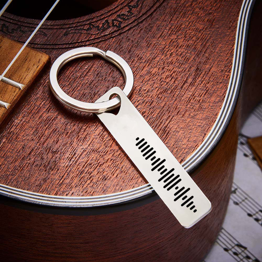 Personalized Music Scannable Code Keyring Custom Music Keychain - soufeelmy