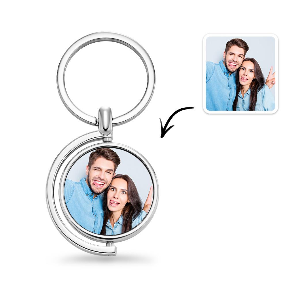 Custom Photo Keychain Whirling Simple Metal Gifts - soufeelmy