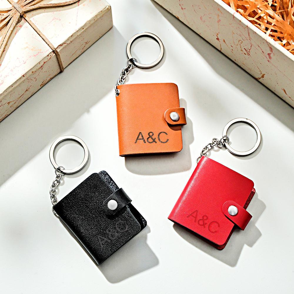 Custom Photo Engraved Keychains Creative Album Anniversary Gifts For Couples - soufeelmy