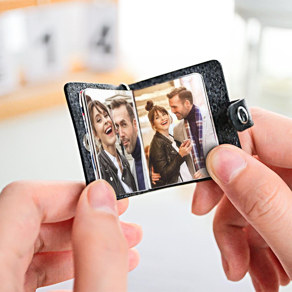 Custom Photo Engraved Keychains Creative Album Anniversary Gifts For Couples - soufeelmy