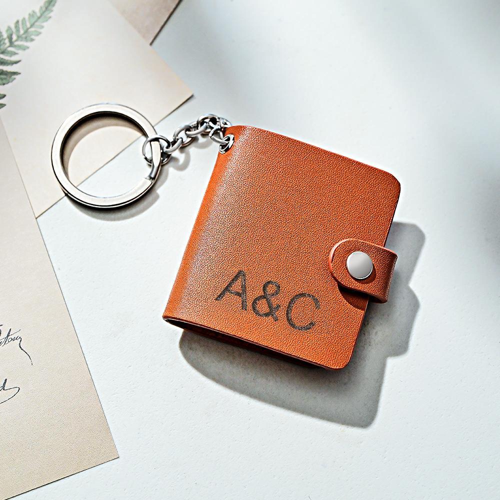 Custom Photo Engraved Keychains Creative Album Anniversary Gifts For Couples - soufeelmy