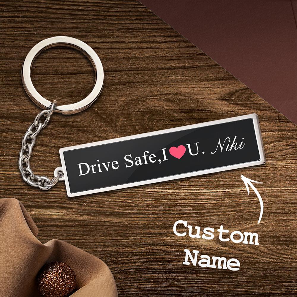 Custom Engraved Keychain Drive Safe Creative Gifts - soufeelmy