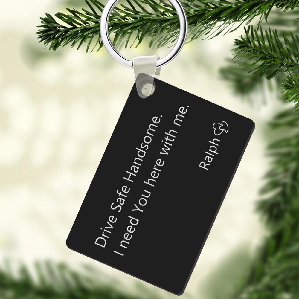 Custom Engraved Keychain Safe Driving Unique Couple Gifts - soufeelmy