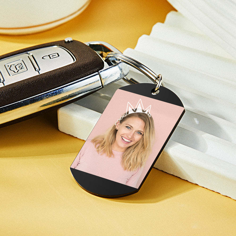 Custom Photo Calendar Keychain Crown Pattern Mother's Day Gift for Mom - soufeelmy
