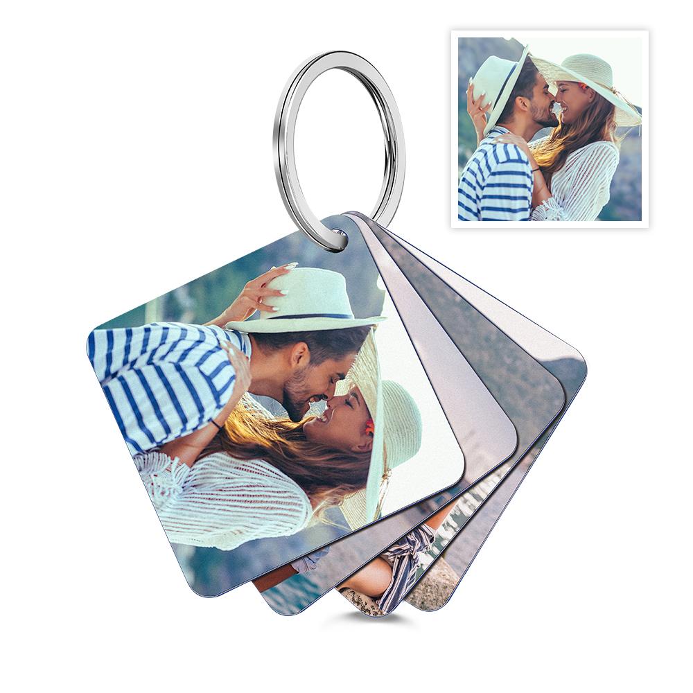 Custom Photo Felt Flip Book Keychain Personalized Double-sided Acrylic Keychain Gifts For Her - soufeelmy