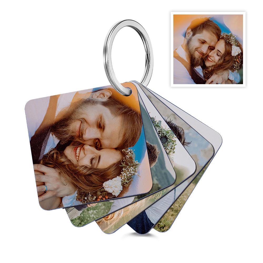 Custom Photo Felt Flip Book Keychain Personalized Double-sided Acrylic Keychain Gifts For Her - soufeelmy
