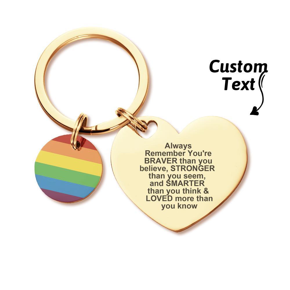 Custom LGBT Rainbow Gay & Lesbian Pride Keychain Pansexual Gifts - soufeelmy