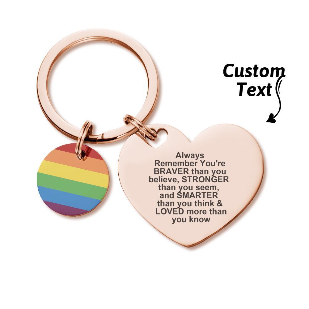 Custom LGBT Rainbow Gay & Lesbian Pride Keychain Pansexual Gifts - soufeelmy