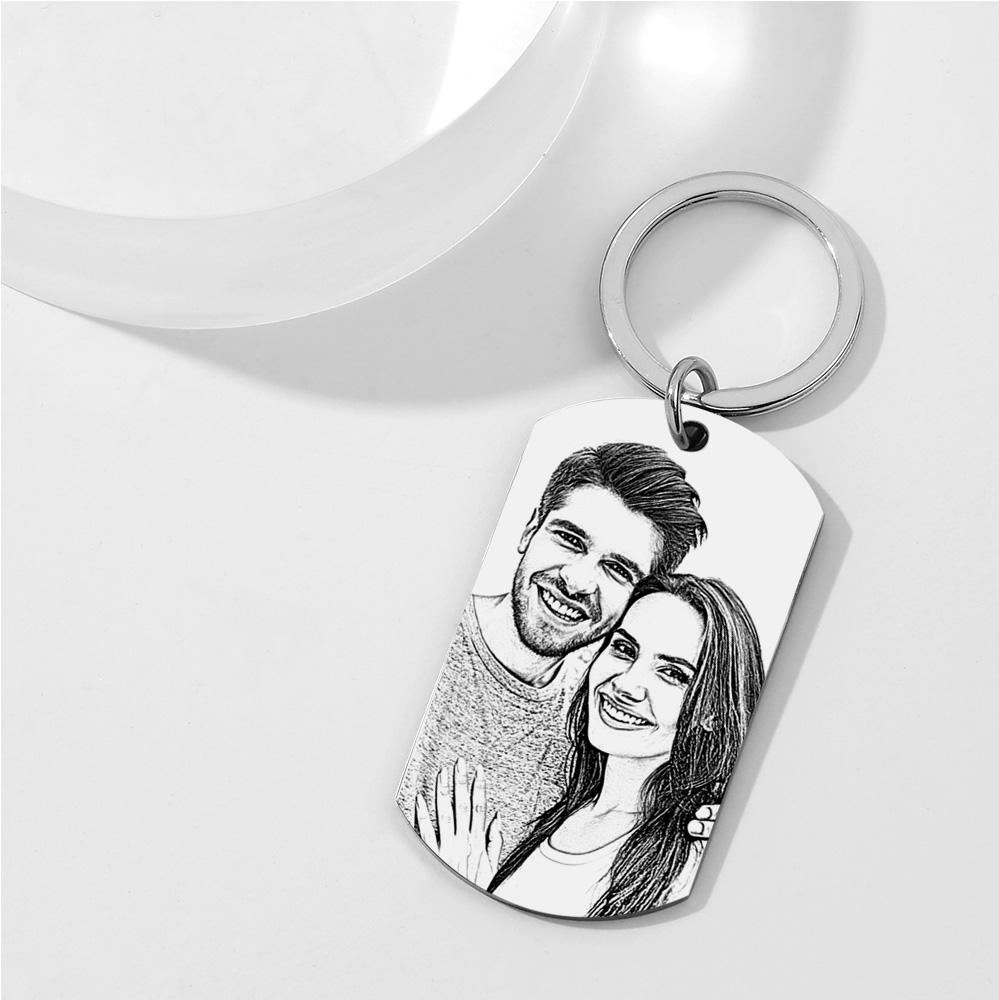 Custom Key Chain Calendar Engraved Tag Keychain Anniversary Gift For Lovers - soufeelmy
