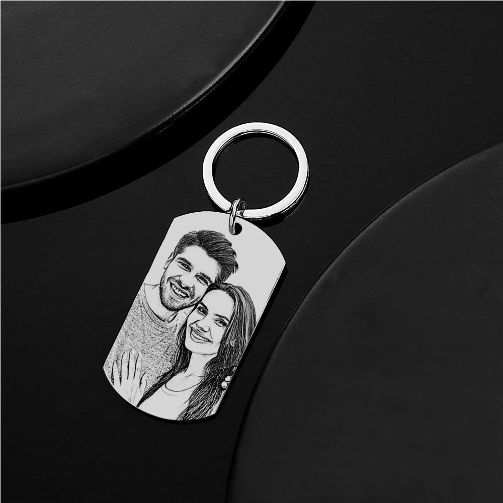 Custom Key Chain Calendar Engraved Tag Keychain Anniversary Gift For Lovers - soufeelmy