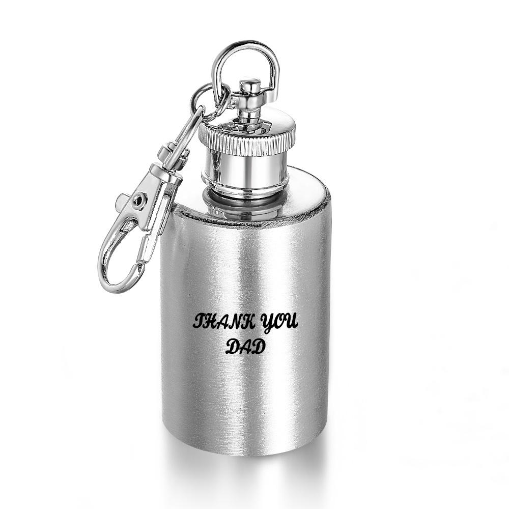 Miniature Engraved Custom Stainless Keychain Hip Flask Perfect Gift for Father - soufeelmy