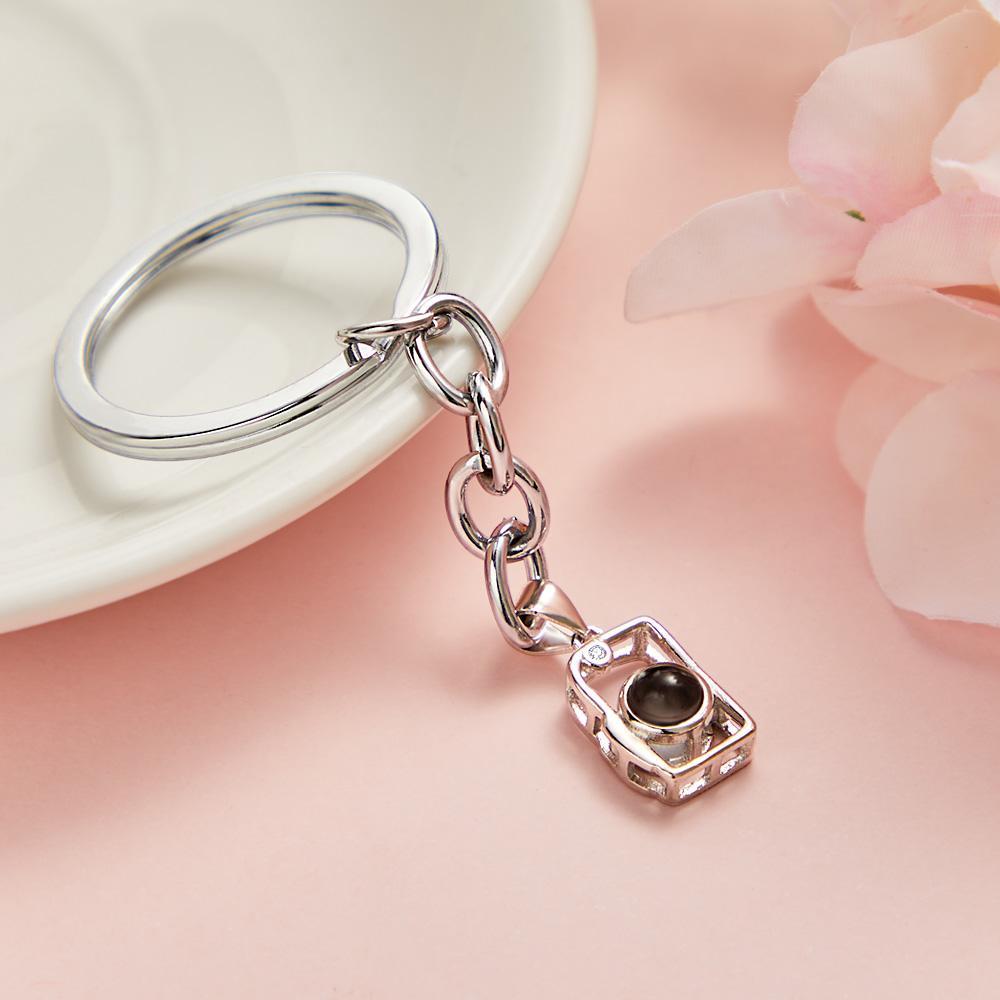 Photo Projection Camera Keychain Custom Memorial Photo Key Ring Personalized Picture Inside Jewelry Trendy Best Friend Gift - soufeelmy