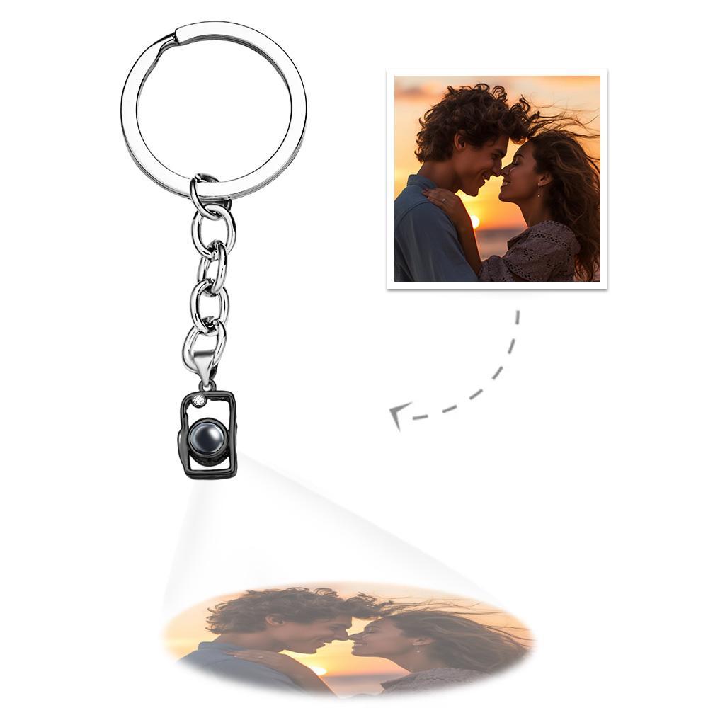Photo Projection Camera Keychain Custom Memorial Photo Key Ring Personalized Picture Inside Jewelry Trendy Best Friend Gift - soufeelmy