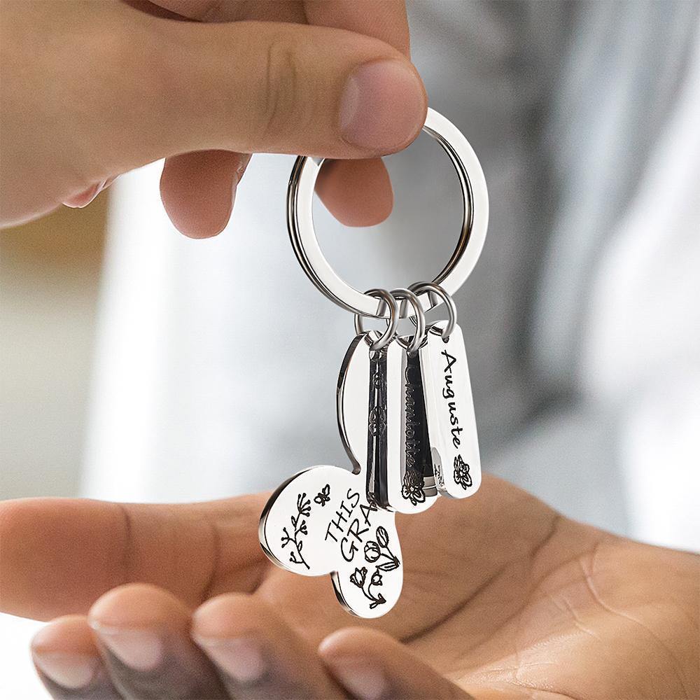 Personalized Engraved Butterfly Keychain Memorial Gifts for Lover