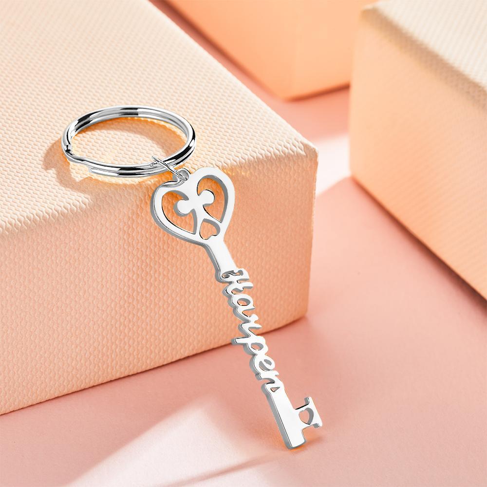 Custom Engraved Keychain Name Keychain Key Jewelry Gift for Men Women - 