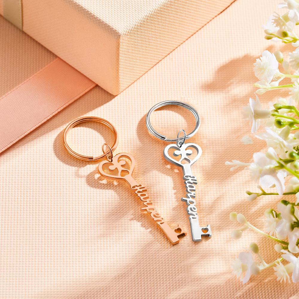 Custom Engraved Keychain Name Keychain Key Jewelry Gift for Men Women -