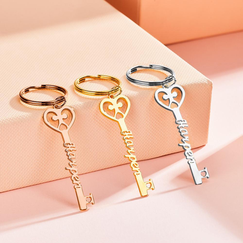 Custom Engraved Keychain Name Keychain Key Jewelry Gift for Men Women -