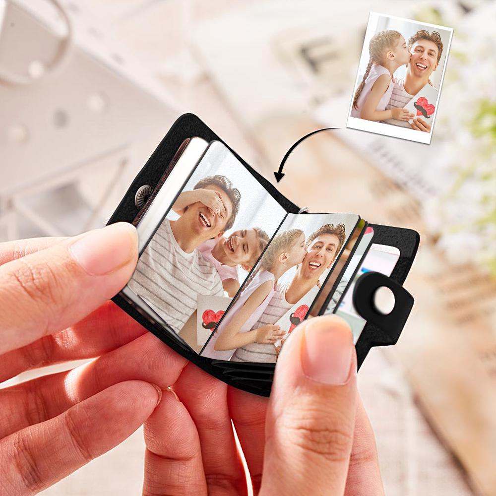 Custom Photo Album Keychain Custom Photo Leather Keychain Father's Day Gifts - soufeelmy