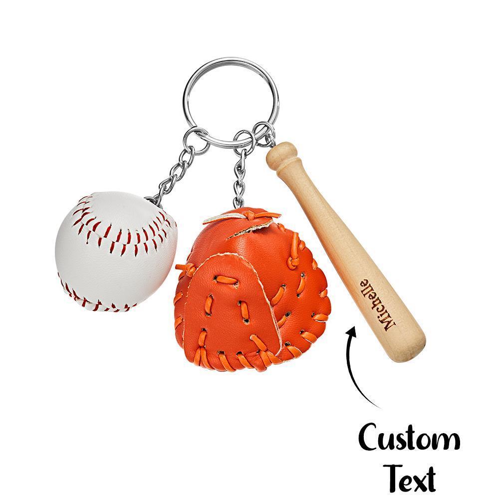 Custom Engraved Baseball Keychains in a Variety of Colors as Gifts for Friends -