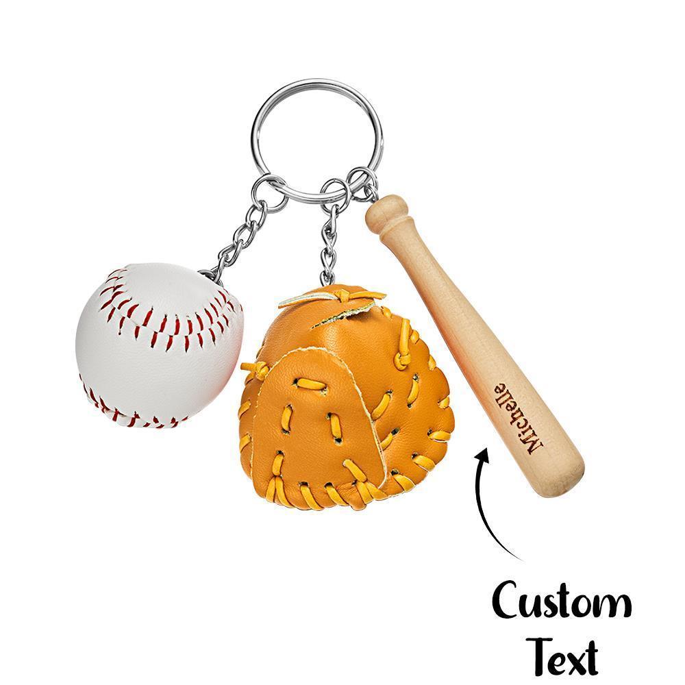 Custom Engraved Baseball Keychains in a Variety of Colors as Gifts for Friends -