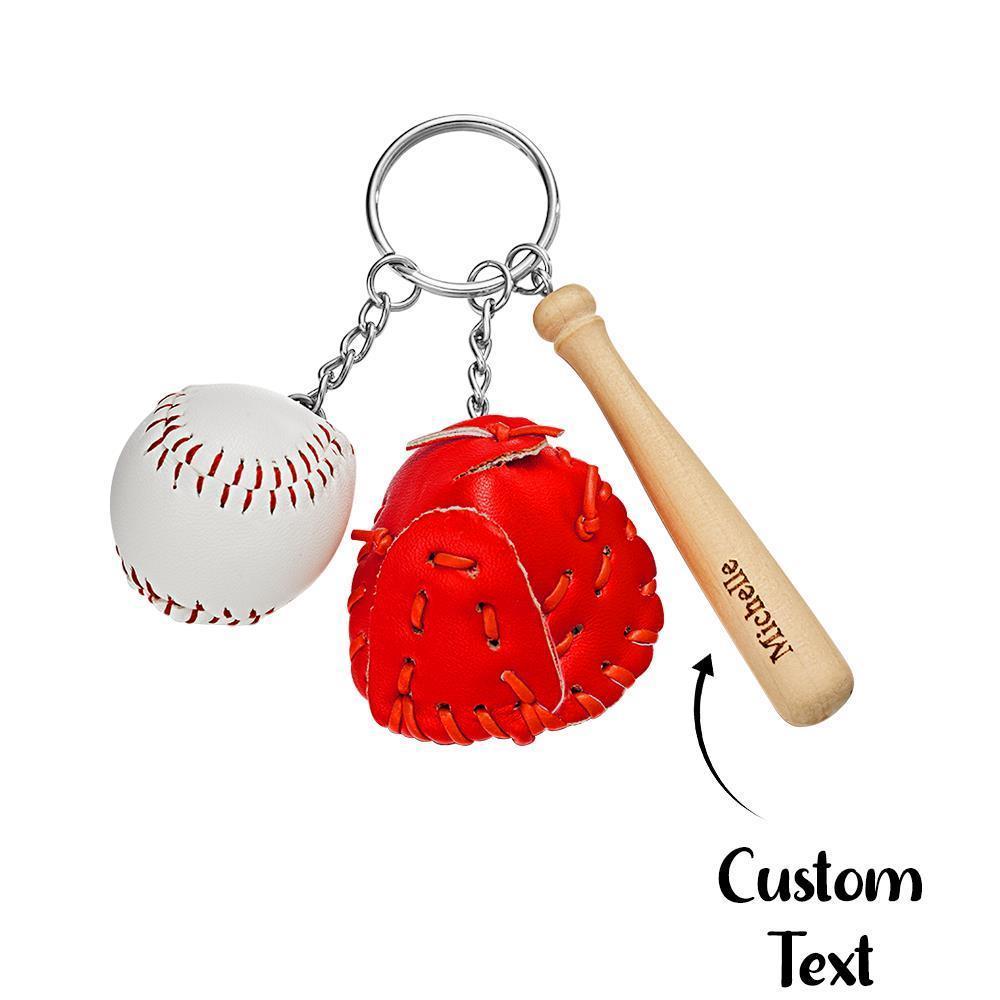 Custom Engraved Baseball Keychains in a Variety of Colors as Gifts for Friends - 
