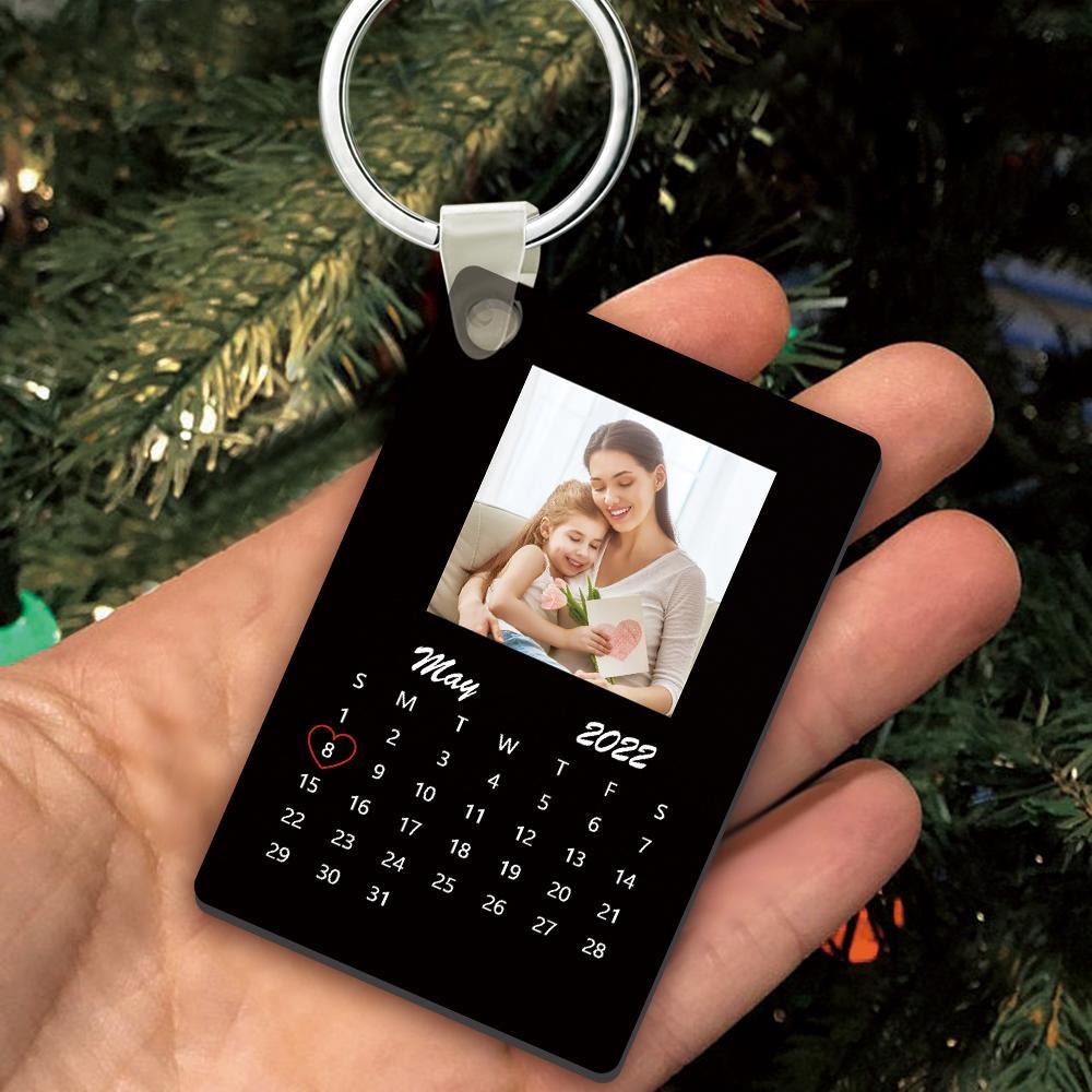 Custom Keychain Calendar Photo Keychain Mother's Day Gift -