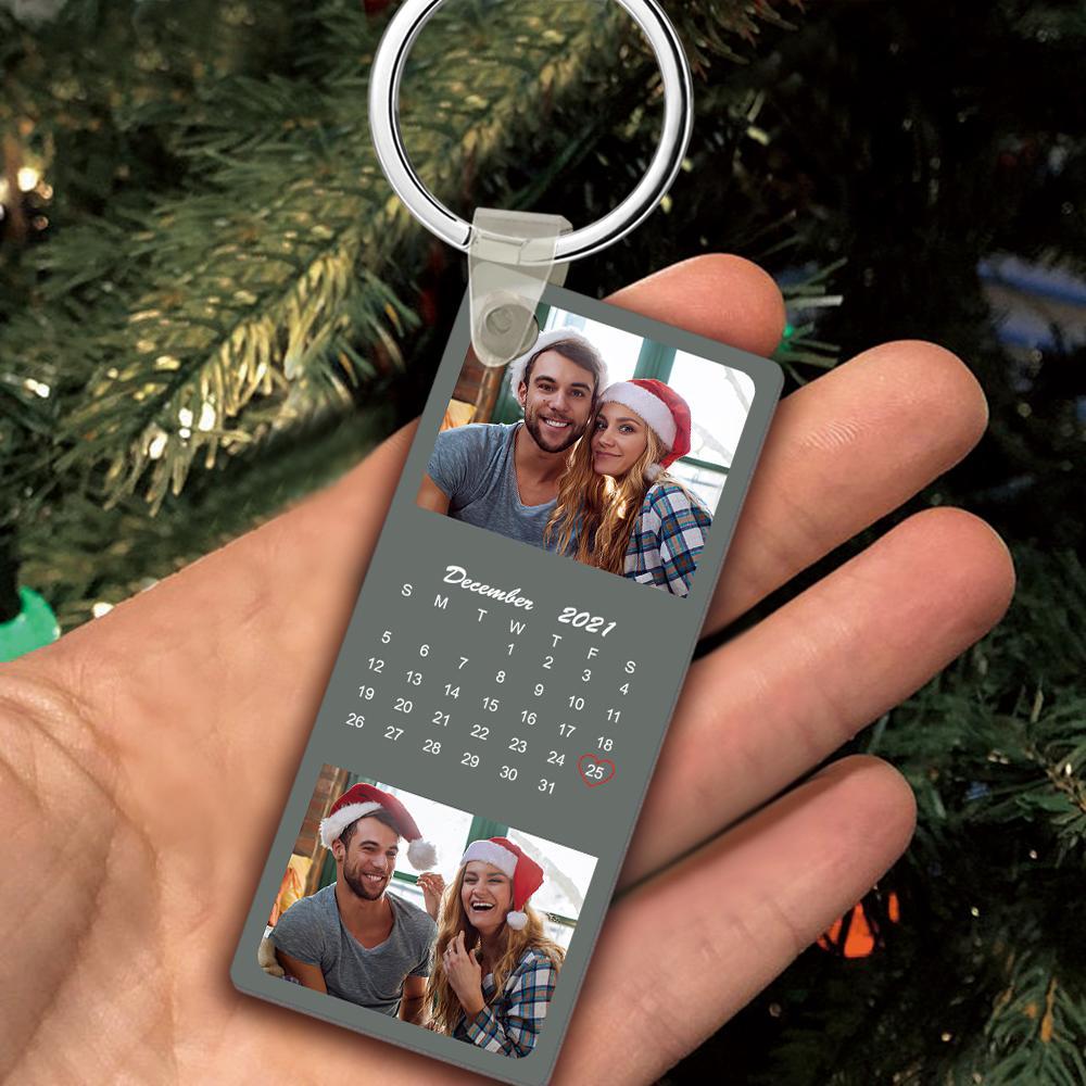 Christmas Gifts - Custom Tag Keychain Best Love In Winter Calendar Keychain - 