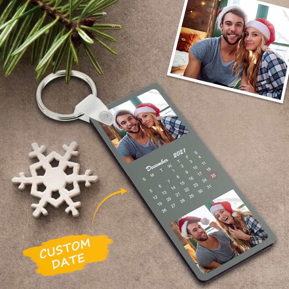 Christmas Gifts - Custom Tag Keychain Best Love In Winter Calendar Keychain - 
