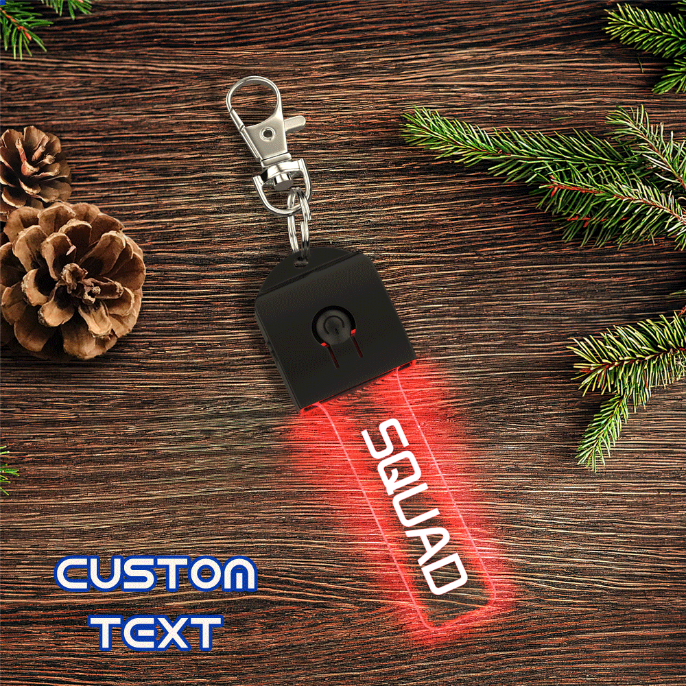 Custom Engraved LED Light Keychain Multicolor Flash Keychain Gifts - 