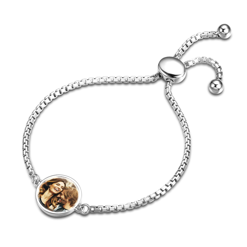 Photo Bracelet Rose Gold Plated Silver - soufeelus